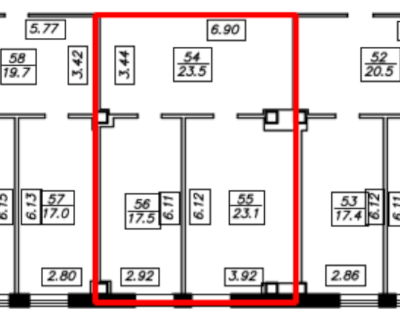 Файл:Орджоникидзе 40 офис 2408 (план).png
