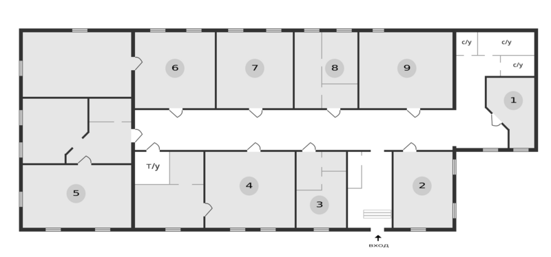 Файл:Октябрьская 2 (план 1 этаж).svg